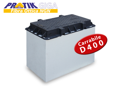 Pozzetto Pratik Giga Fibra Ottica NGN 7640